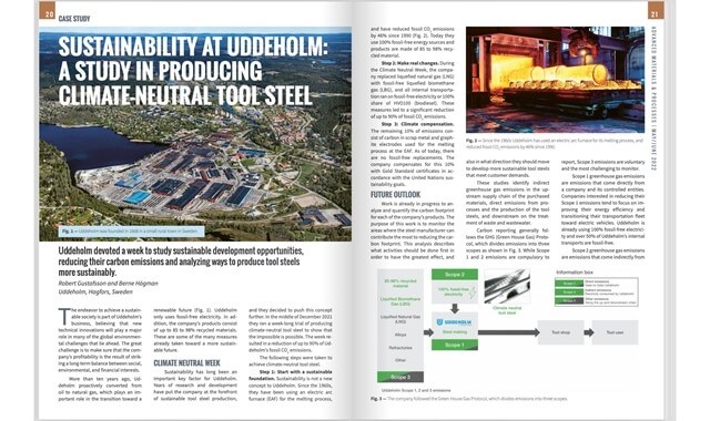 Article: Sustainability at Uddeholm - A study in producing climate neutral tool steel