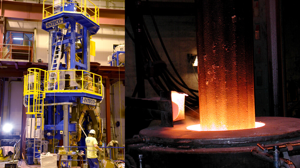 Uddeholms 11th ESR unit in at the steel mill in Hagfors, Sweden