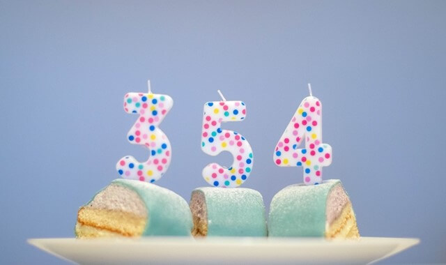 Cake with 354 candles