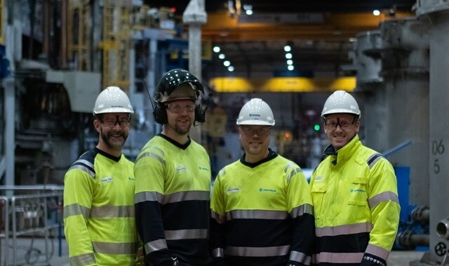 People at the ESR unit at the Uddeholm steel mill in Hagfors, Sweden