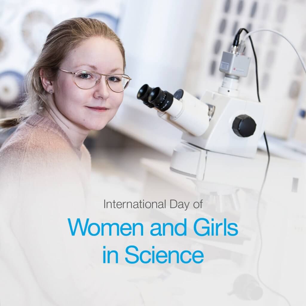 Girl at the lab at the Uddeholm still mill in Hagfors, Sweden