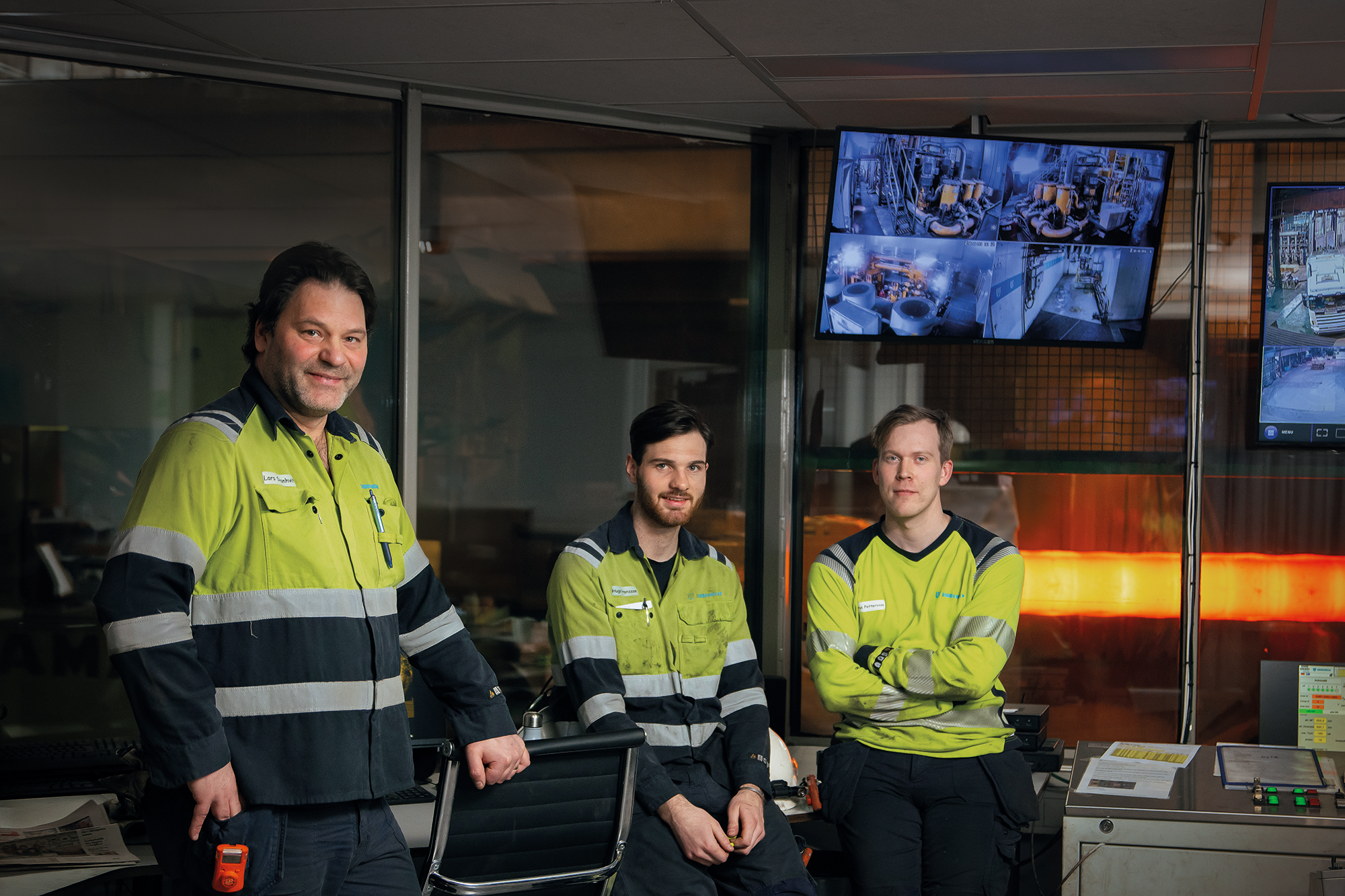Men working at terminal